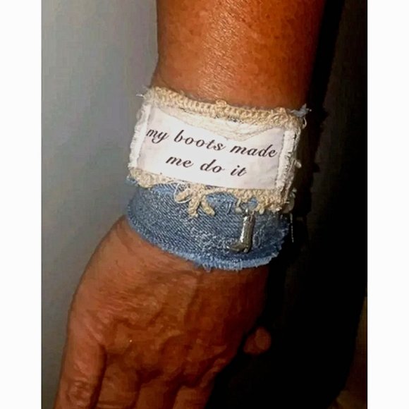 Boho Country Western Wrap Bracelet Silver Boot Charm Cowgirl Quote Saying Mantra - Picture 5 of 9